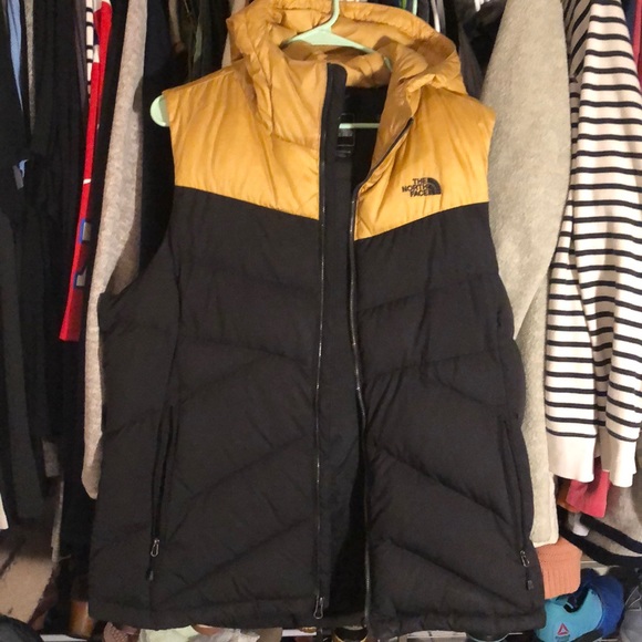 Gold North Face Hooded Vest | Poshmark